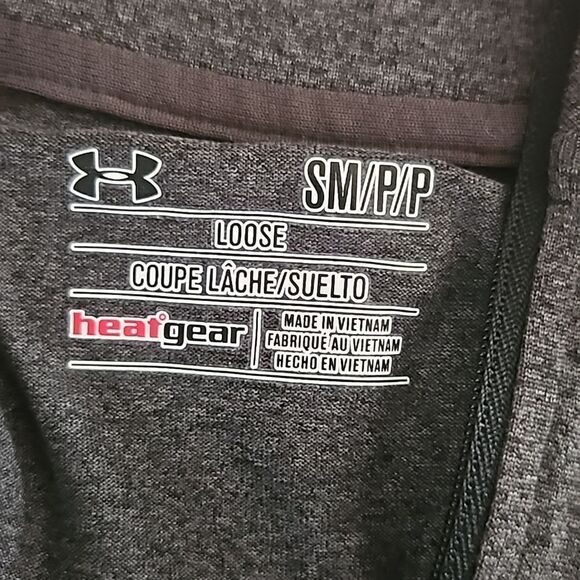 Under Armour Shirt Medium Loose Heat Gear Logo Outdoor 1/4 Zip Pullover PreOwned - Picture 3 of 3